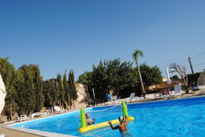 pool and trees